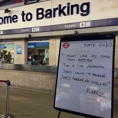 Ramz' TFL Board at Barking Station